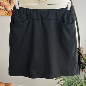 Tail Slip On Black Golf Skirt